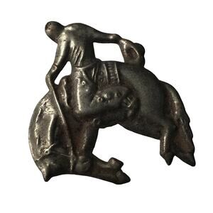 1950's Japam Tin Cowboy Childs Lapel Pinback Brooch